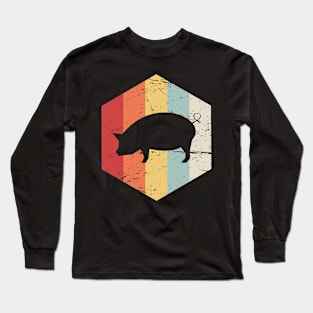 Retro 70s Pig Long Sleeve T-Shirt